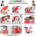 thumbnail image 3 of Pelo de perro, pelo de gato - Cepillo anti pelo corto de pelo largo, recoge el pelo, quita el pelo de la ropa, sofá, vehículo.Cepillo para animales.Juego de 1 guante rojo (1 guante), 3 of 5