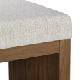 thumbnail image 3 of Bouclair Oatmeal Fabric and Wood Bench with Shoe Rack, 3 of 3