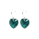 thumbnail image 4 of Juego de aretes y cadena con dije en forma de Corazón, plata mexicana ley .925, Esmeralda, 4 of 4