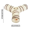 thumbnail image 3 of Junepar 25.6in 3-Way Collapsible Cat Tunnel Interactive Pet Play Tube with Teaser Ball & Crinkle Paper, 3 of 6