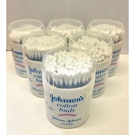 Johnsons Cotton Swabs 100 Pack x 6 (Total of 600 swabs)