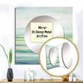 thumbnail image 3 of Designart "Harmonic Horizon Landscape in Minimalism II" Minimalism Square Mirror Wall Decor Modern - Large Green Square Bathroom Mirror - Square Printed Wall Mirror Art, 3 of 5