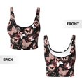 thumbnail image 5 of Fotbe Butterflies1 Pattern Womens' Sports Bra Longline Wirefree Padded with Medium Support Sports Moisture-Wicking Workou Vest,Tank Top-, 5 of 9