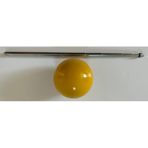BuyBocceBalls Listing - Bocce Accessories - 57mm Yellow pallino or pallina with extendable Measuring Device