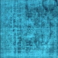thumbnail image 1 of Ahgly Company Indoor Square Oriental Light Blue Industrial Area Rugs, 3' Square, 1 of 4