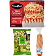 Stouffers Beef Lasagna, Caesar Salad & French Bread Meal Bundle