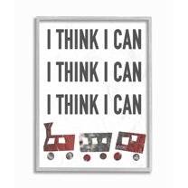 The Kids Room by Stupell I Think I Can Train Typography Framed Wall Art by Daphne Polselli