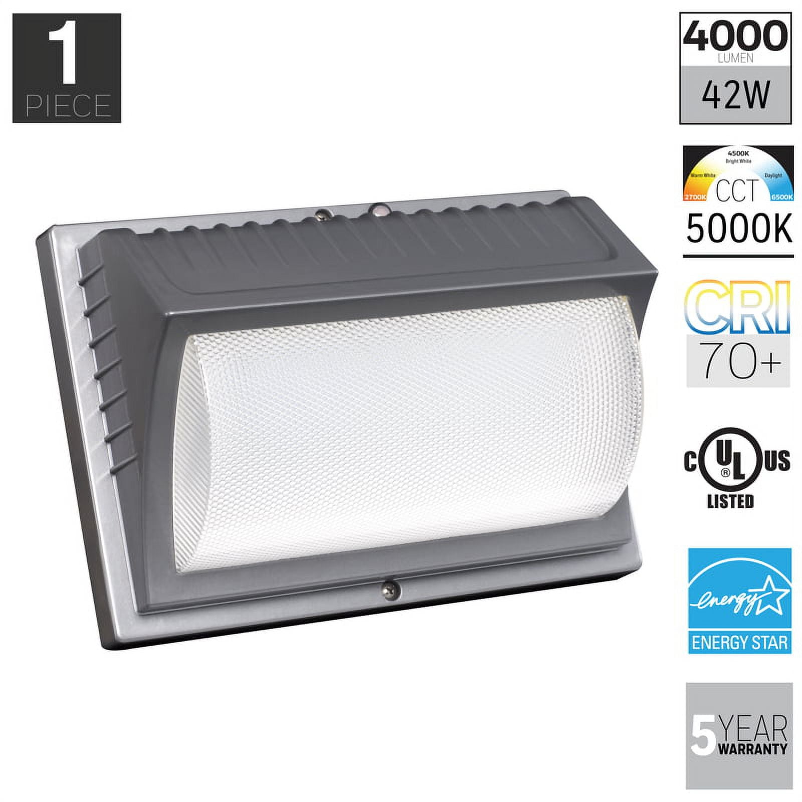 Honeywell 42 Watt Integrated LED Rectangular Wall Pack Security