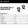 thumbnail image 3 of LEUP RUGER HIGH RINGS 50MM MATTE, 3 of 3