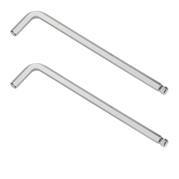 2 PCS 1/4 inch Ball End Hex Key Allen Wrench, SAE Internal Hexagonal, Wrench L Shaped Long Arm Repairing Tool, CR-V