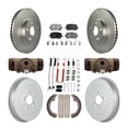 thumbnail image 1 of Transit Auto Front Rear Coated Disc Brake Rotors Semi-Metallic Pads and Drum Kit (9Pc) for Car Pontiac Vibe Toyota Matrix KGF-101758, 1 of 11