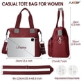 thumbnail image 3 of SUOSDEY Casual Tote Bags for Women with Multiple Pockets,Large Capacity Nylon Crossbody Work Shoulder Handbag for Ladies, 3 of 8