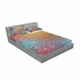 thumbnail image 3 of Abstract Bedding Set with Sheet & Covers, Highly Detailed Floral Oriental Pattern on Geometric Colorful Background Artwork, Printed Bedroom Decor 2 Shams, 4 Sizes, Multicolor, by Ambesonne, 3 of 3
