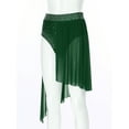 thumbnail image 3 of Venjoe Sequin Rhinestones Lyrical Dance Dress for Women Split Irregular Hem Skirt for Stage Performance Green L, 3 of 7