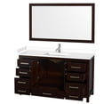 thumbnail image 5 of Wyndham Collection Sheffield 60" Mirror Wood Single Bathroom Vanity in Gray, 5 of 9