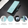 thumbnail image 4 of Allytechgroup for Samsung Galaxy S26 Wallet Case, Cute Cat Embossed Flip Cover with Cards Slots  Cash Pocket Magnetic Closure Lanyard Phone Case for Samsung Galaxy S26, Green, 4 of 7