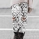 thumbnail image 3 of Gibobby Mallas Termicas Afelpadas Mujer de invierno para mujer, pantalones capri térmicos con cintura elástica, pantalones de entrenamiento, pantalones estampados térmicos (Beige, S), 3 of 5