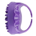 thumbnail image 5 of Round Silicone Shampoo Shower Massage Brush Soft Bath Cleaning Brush Scalp Massage Purple, 5 of 8