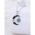 thumbnail image 4 of Dorunmo Evil Eye Necklace 925 Sterling Silver Evil Eye Pendant with Black Crescent Moon Necklace Protection Jewelry Amulet Gifts for women, 4 of 6