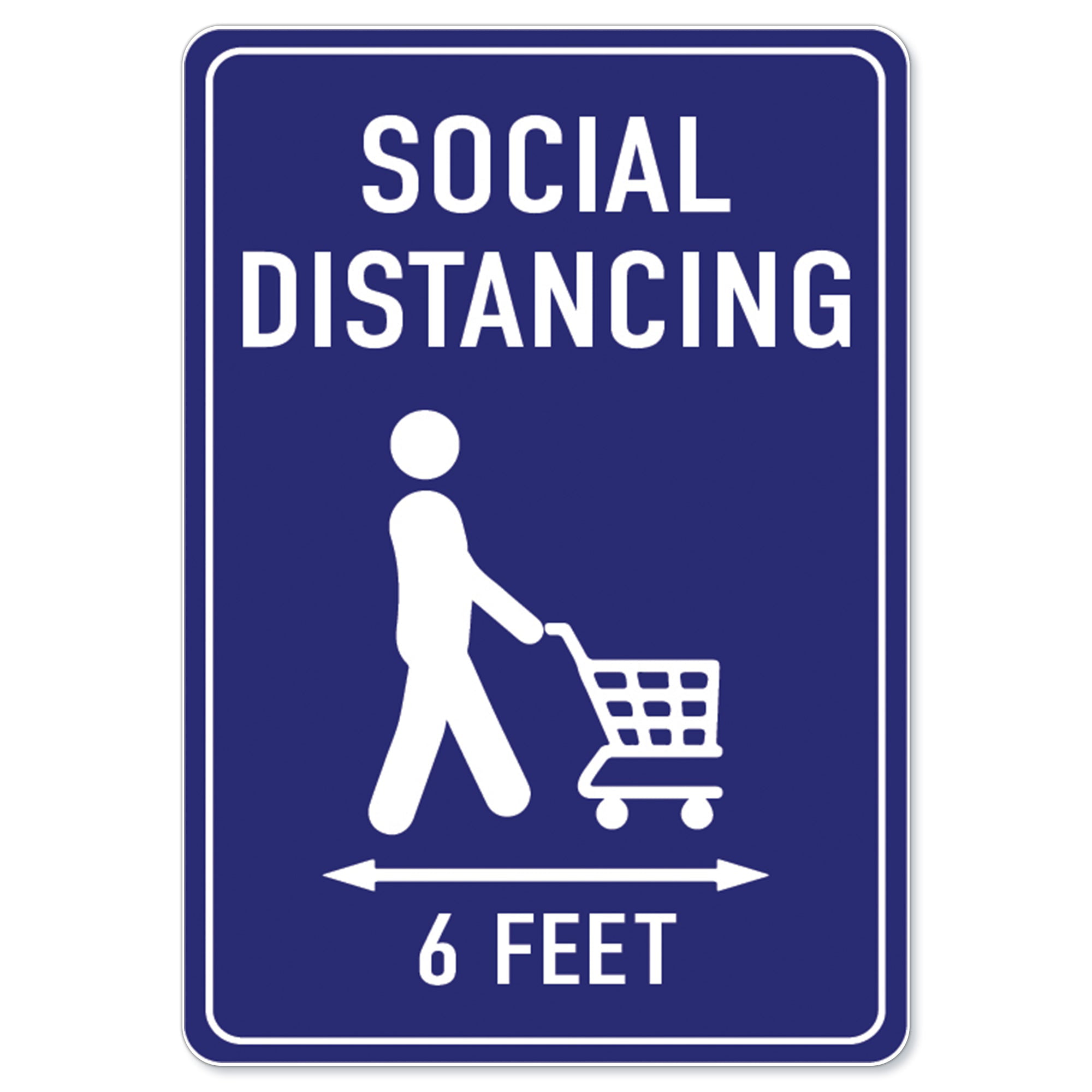 SignMission COVID-19 Notice Sign Protect Your Business Attention Church Members Practice Social Distancing Made in The USA 24 x 18 Home & Colleagues Municipality Vinyl Decal 