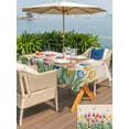 thumbnail image 5 of Outdoor Tablecloths with Umbrella Hole & Zipper, Watercolor Tulips Rectangle Tablecloth 60x120 Inch, Spring Flowers Butterflies Leaves Beige Waterproof Table Cloth, Patio/Pool/Picnic Table Covers, 5 of 8