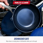 Blue Diamond 2-Piece Ceramic Nonstick Fry Pan Set – 9.5 & 11, Toxin-Free, Dishwasher Safe, Blue​