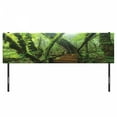thumbnail image 3 of Forest Headboard, Entrance to Deep Dark Evergreen Jungle Surreal Extreme Vivid Plants Jungle, Upholstered Decorative Metal Bed Headboard with Memory Foam, King Size, Green Brown, by Ambesonne, 3 of 4