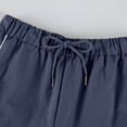 thumbnail image 4 of Womens Wide Leg Track Pants Drawstring High Rise Striped Elastic Waist Baggy Pants with Pockets Navy L, 4 of 9