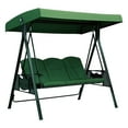 thumbnail image 6 of Convertible Outdoor Porch Swing 3 Seat Patio Swing Bed Adjustable Canopy Garden Swing, 6 of 9