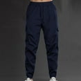 thumbnail image 3 of Kalauyu Men's Cargo Pants with Multi Pockets Hiking Sweatpants Casual Athletic Jogger Sports Outdoor Trousers Lightweight, 3 of 4