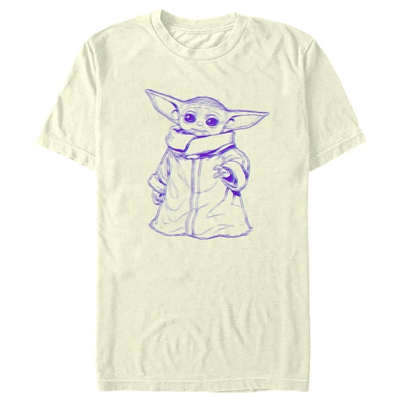 Men's Star Wars: The Mandalorian Optical Illusion Grogu Graphic Tee Beige 2X Large