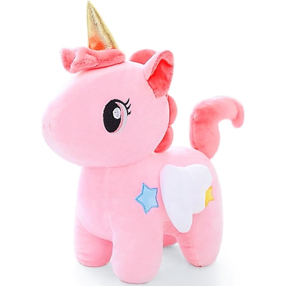10-inch Unicorn Stuffed Animal Plush Toys, Cute Stuffed Animals for Girls Boys Holiday gift, Party, Room Decoration (Pink)