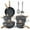 Blue Gray, variant on Sophia & William 12 Pieces Kitchen Nonstick Granite-Coated Cookware Set - Bgrey