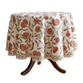 thumbnail image 1 of Mantel ISAENNE Designer de lino francés naranja con estampado floral, 140 cm, 1 of 7