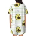 thumbnail image 6 of Cauagu Avocado of a Hear for Women's Round Neck Pajama Set,Short-Sleeved Pajamas Soft Sleepwear Set Summer Pajamas Set Lounge Sets 2-Piece Pj-Large, 6 of 6