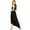 Black, variant on Lana Roux Women's Juniors Crop Top w Matching Hi-Lo Maxi Skirt (Black, Small)