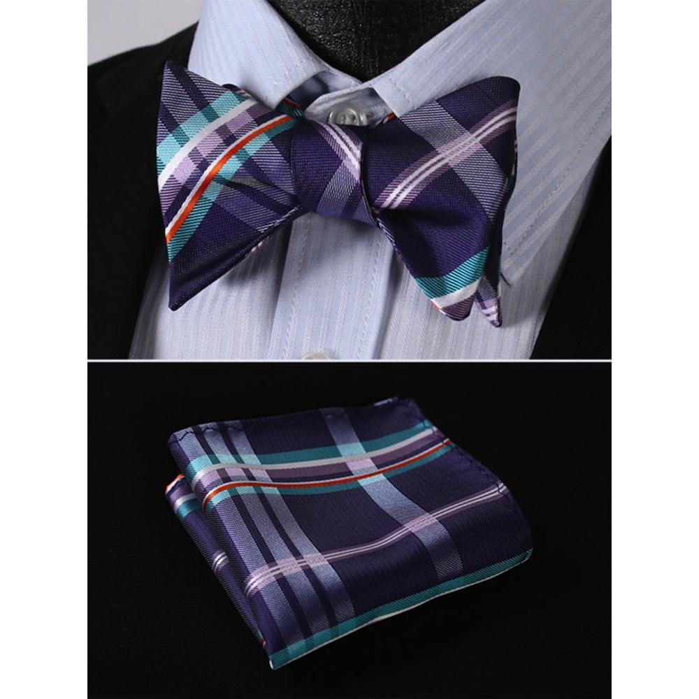 purple and orange bow tie