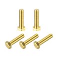 thumbnail image 1 of Unique Bargains Brass Hex Bolts, M5x20mm 5 Pack Fully Thread Grade 4.8 Machine Screws, 1 of 4