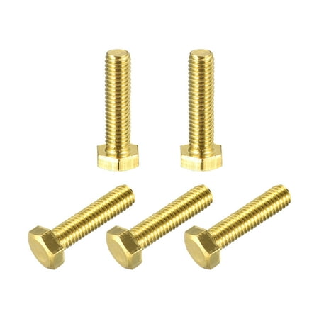 

Brass Hex Bolts M5x20mm 5 Pack Fully Thread Grade 4.8 Machine Screws