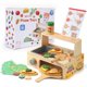thumbnail image 1 of Set de juego de pizza de madera Gserin de 50 piezas con accesorios para horno, 1 of 7