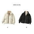 thumbnail image 3 of ZheElen Veste Doudoune Femme Chaude et à la Mode Hiver Transition Vestes Femme Durable Blanc TTG, 3 of 6