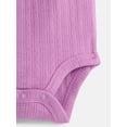 thumbnail image 3 of Wonder Nation Baby Girls Bodysuit with Long Sleeves, Sizes 0-24 Months, 3 of 3