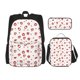 thumbnail image 1 of Easygdp Lips Kiss Mochila para Niños y Niñas con Set de Caja de Almuerzo y Estuche para Lápices 3 en 1, Mochila Escolar Estampada para Adolescentes, 1 of 7