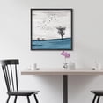 thumbnail image 4 of IDEA4WALL Framed Canvas Print Wall Art Birds Fly over Blue Field with Trees Animals Landscape Nature WildLife Scenery Wall Decorative Rustic Scenic Relax/Calm for Rooms - 24"x24" Black, 4 of 5