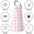 thumbnail image 5 of Kdxio Pink Checkboard Apron with Pockets Adjustable Kitchen Aprons for Men Women Waterproof Aprons for Cooking,Drawing,Crafting, Baking Household Cleaning, 5 of 8