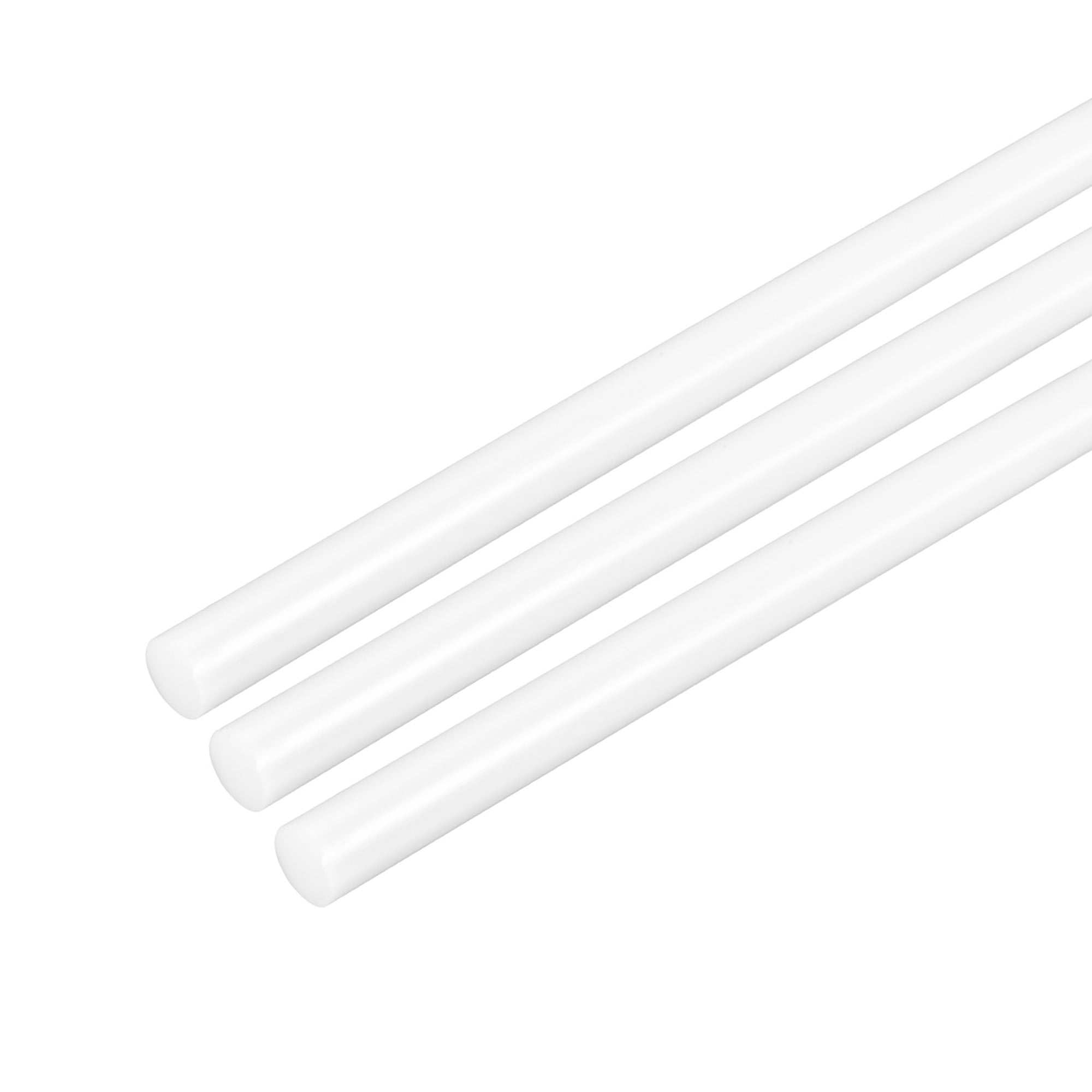 (POM)Plastic Round Rod,Polyoxymethylene Rods,4mm Dia 50cm Length White Engineering Plastic Round