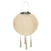 thumbnail image 1 of Linterna Solar Lámpara de farol de nailon solar, impermeable, luz colgante, decoración de festival (beige), 1 of 6