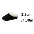 thumbnail image 4 of Fesfesfes Womens Winter Fleece Lined Slippers Cozy Warm House Shoes Non Slip Sole Slip On Indoor Outdoor Comfortable Casual Footwear Thick Bottom Flat Slippers(Black#1,42(US:9)), 4 of 9