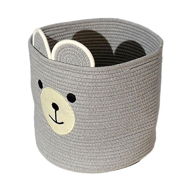 Cesta para la colada de gran capacidad, contenedor para ropa sucia con oso de dibujos animados, plegable, suave y resistente