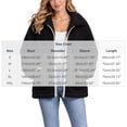 thumbnail image 2 of Nfurl Sherpa Jacket Womens Lightweight Collared Zip up Fleece Jackets with Pockets Cozy Casual Fall Jacket Trendy Teddy Coats Black,L, 2 of 7